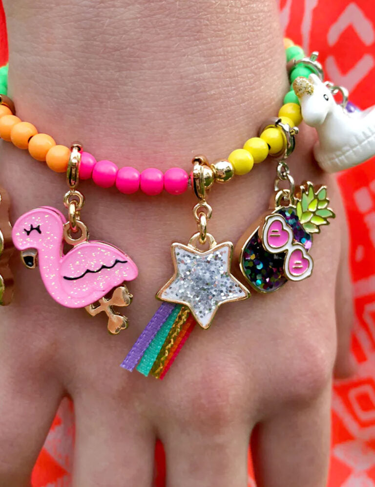 Gold Glitter Shooting Star Charm