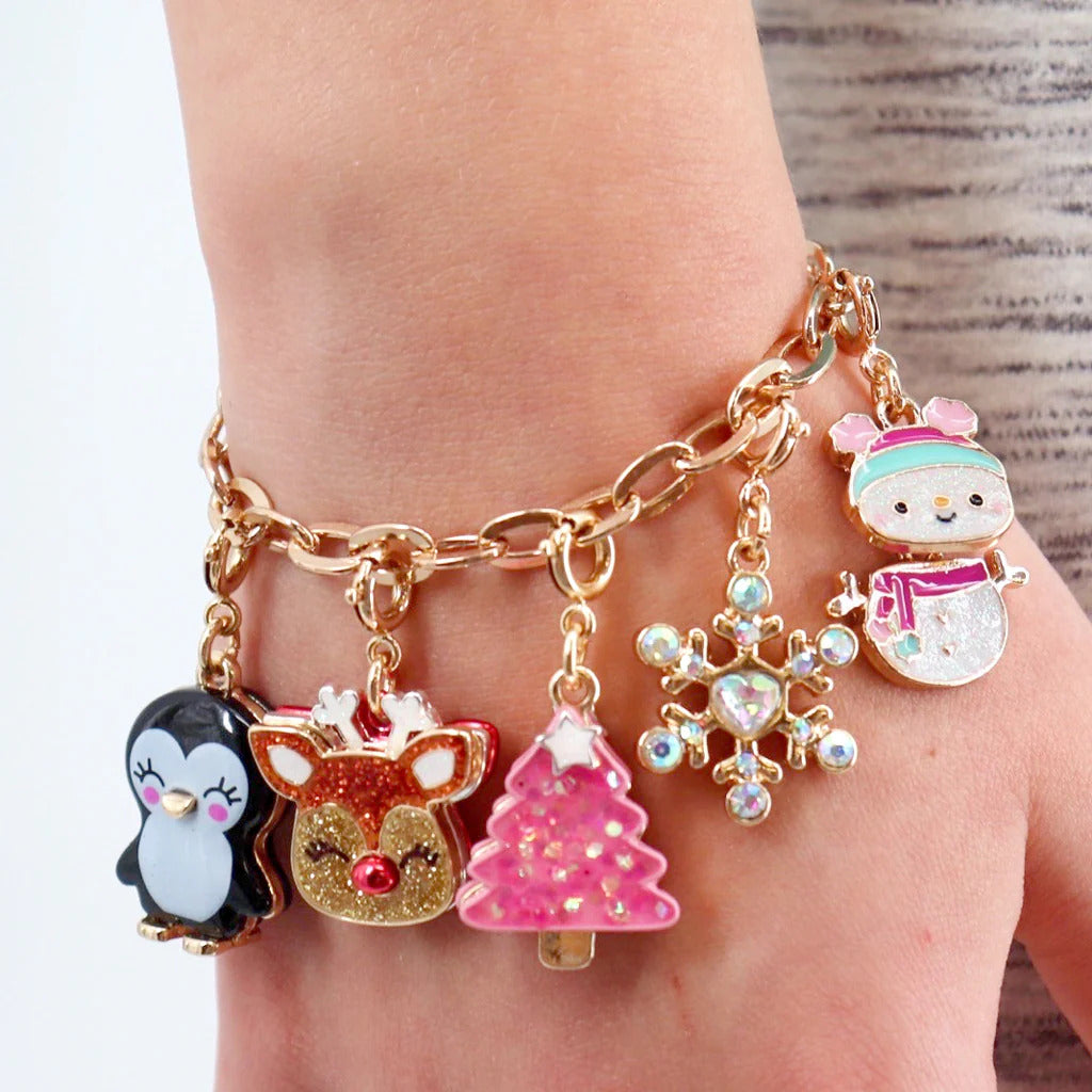Gold Pink New Year Tree Charm