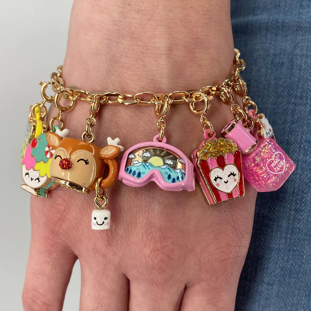 Gold Glitter Nail Polish Charm