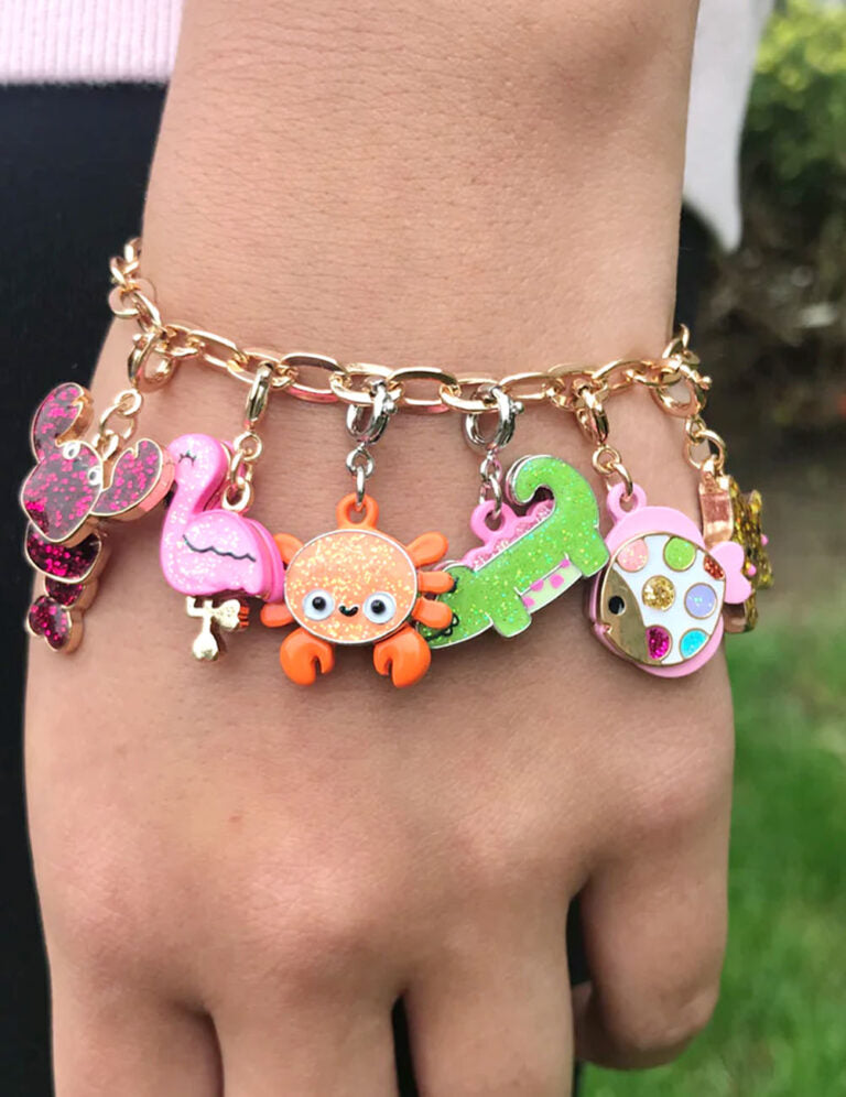 Gold Glitter Tropical Fish Charm