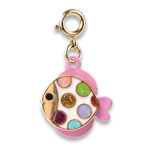 Gold Glitter Tropical Fish Charm