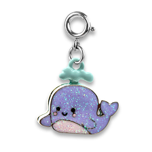 Glitter Whale Charm