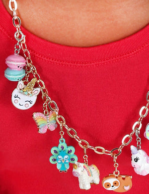 Gold Swivel Peacock Charm