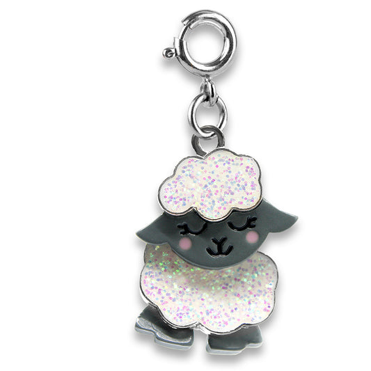 Swivel Glitter Sheep Charm