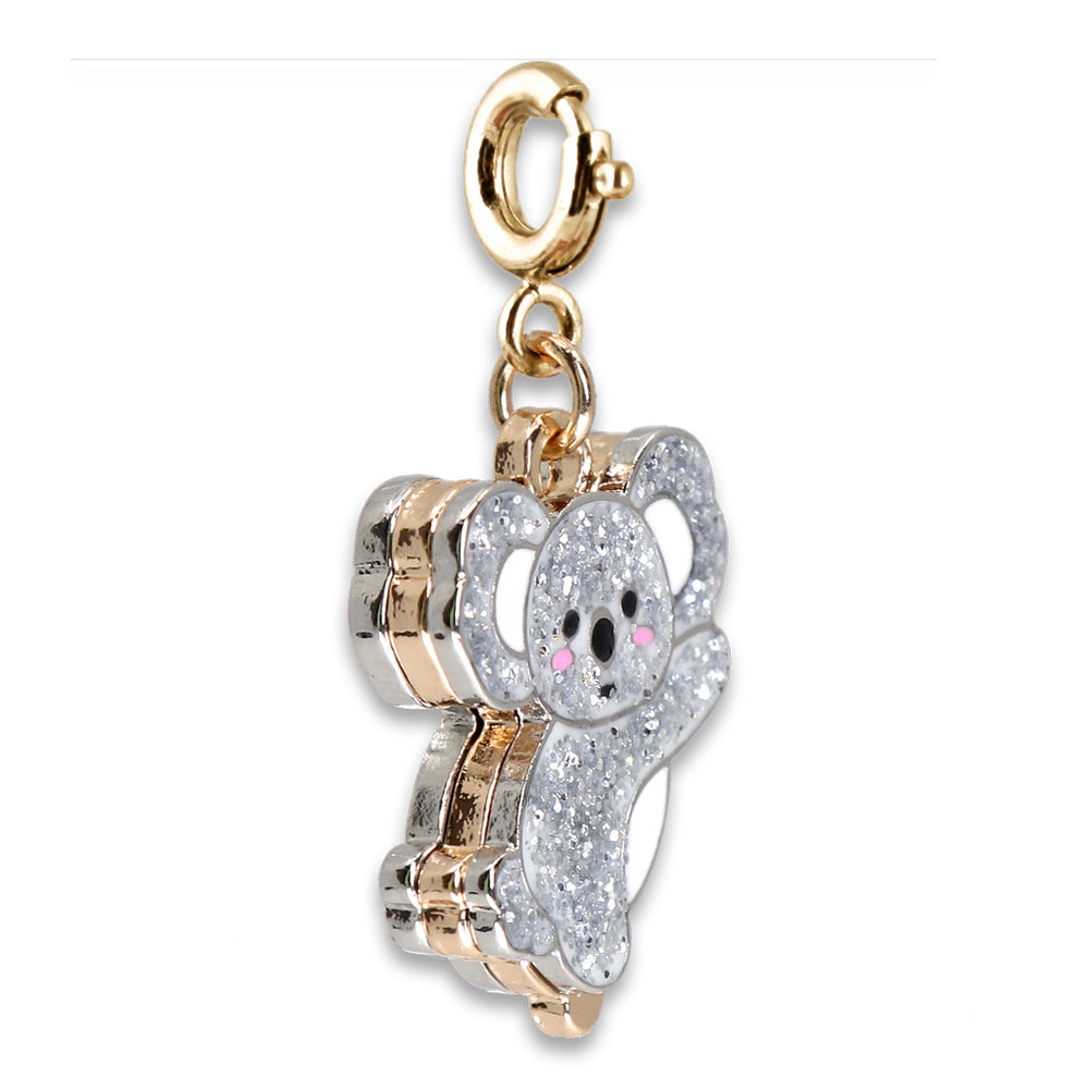Gold Glitter Koala Charm