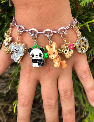 Gold Glitter Koala Charm