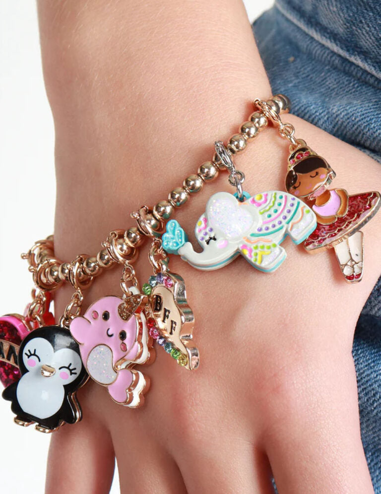 Glitter Elephant Charm