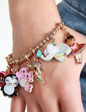 Glitter Elephant Charm