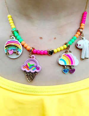 Gold Ice Cream Cone Shaker Charm