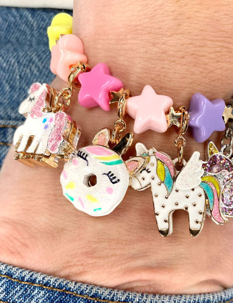 Gold Unicorn Donut Charm