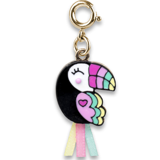 Gold Ribbon Toucan Charm