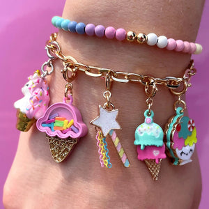 Gold Ice Cream Sundae Charm