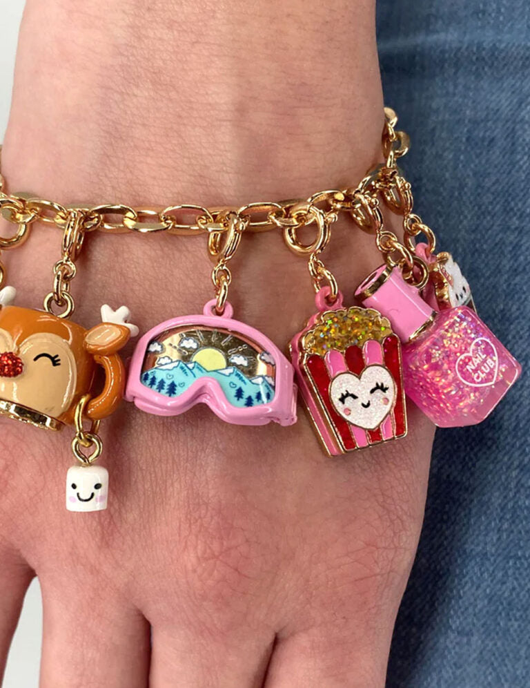 Gold Glitter Popcorn Charm