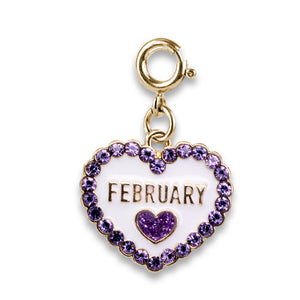 Gold February Birthstone Charm