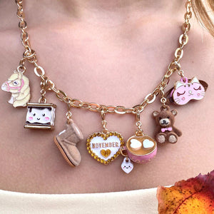 Gold November Birthstone Charm