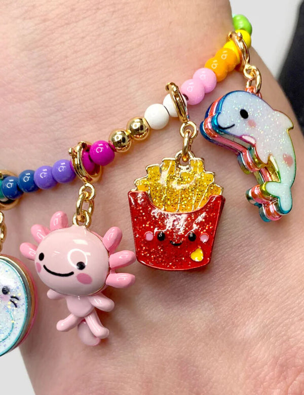 Gold Glitter French Fries Charm