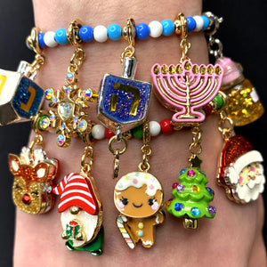 Gold Swivel New Year Gnome Charm