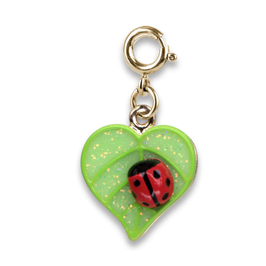 Gold Glitter Little Ladybug Charm