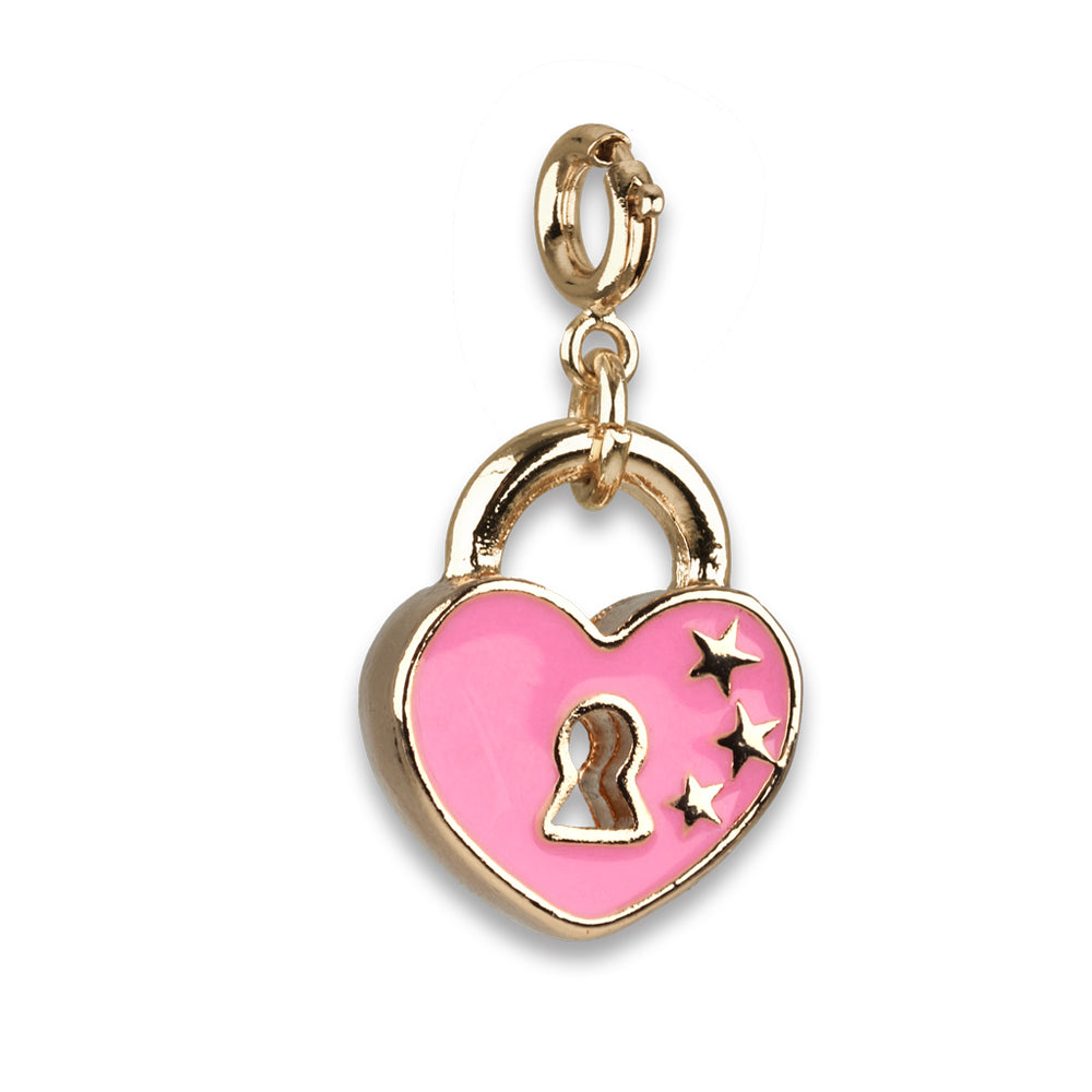 Gold Heart Lock Charm