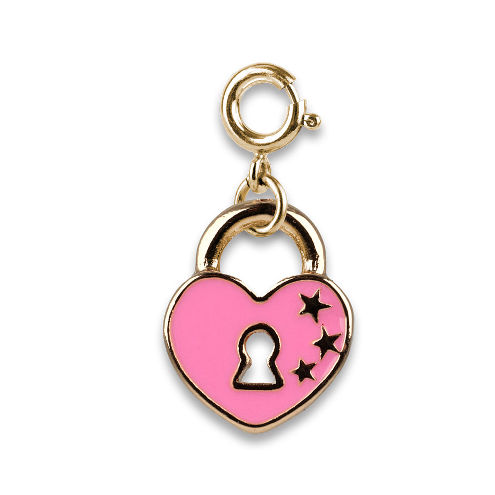 Gold Heart Lock Charm