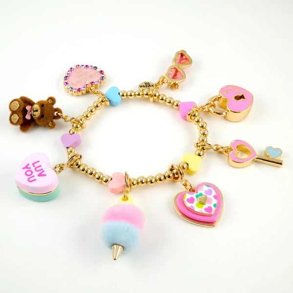 Gold Heart Lock Charm