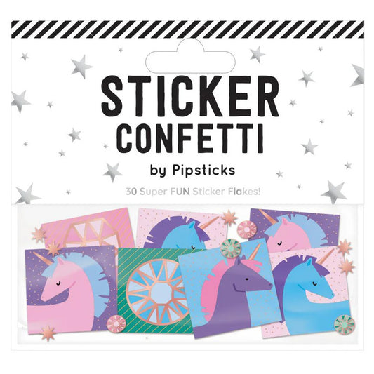 Sparkling Unicorns Sticker Confetti