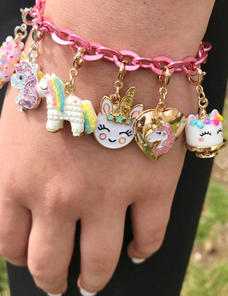 CHARM IT! Pink Chain Bracelet