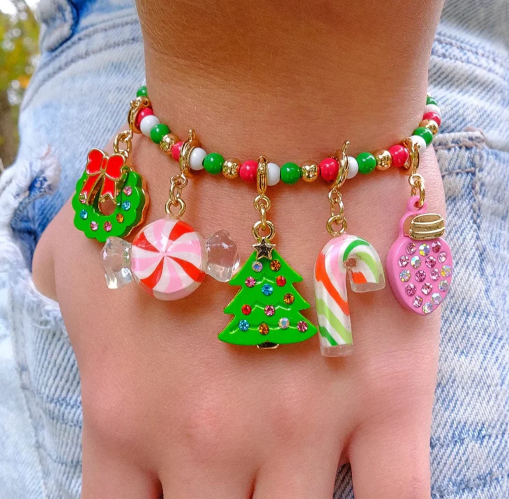 Gold Peppermint Candy Charm