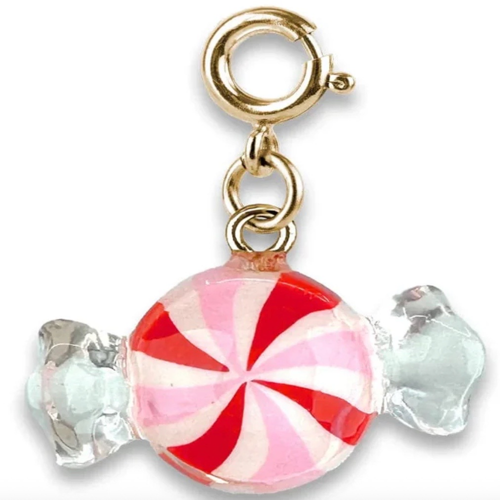 Gold Peppermint Candy Charm