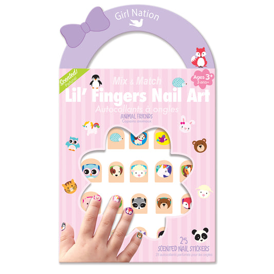 Lil' Fingers Nail Art/ Desenli Tırnak Çıkartmaları- Animal Friends
