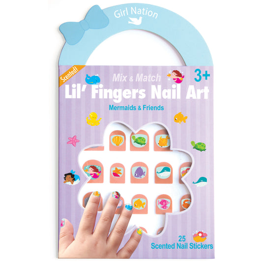 Lil' Fingers Nail Art/ Desenli Tırnak Çıkartmaları- Mermaids & Friends