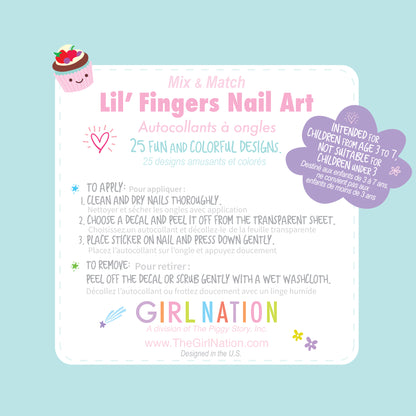 Lil' Fingers Nail Art/ Desenli Tırnak Çıkartmaları- Sweet Shop