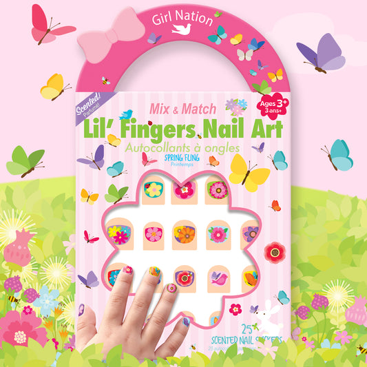 Lil' Fingers Nail Art/ Desenli Tırnak Çıkartmaları- Spring Fling