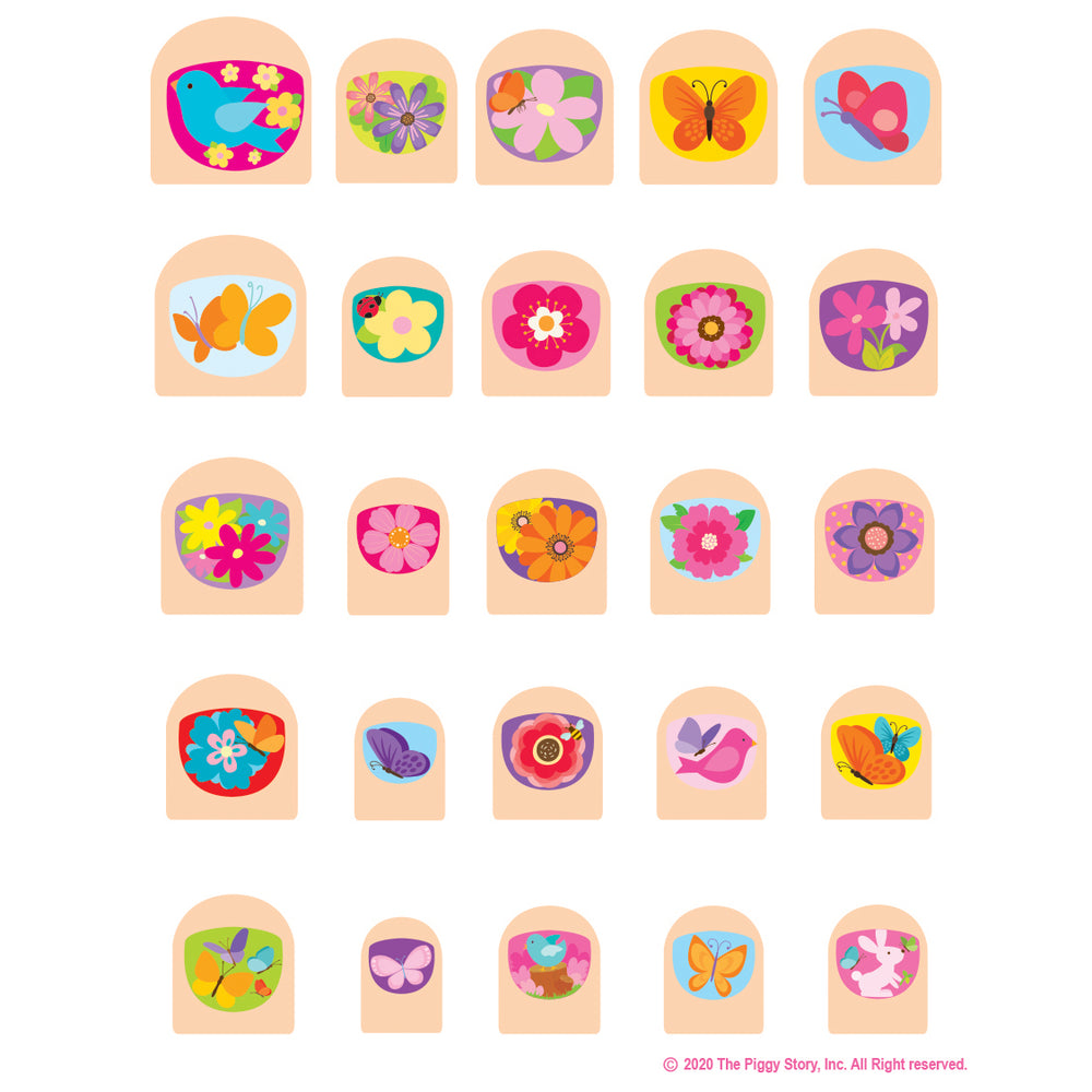Lil' Fingers Nail Art/ Desenli Tırnak Çıkartmaları- Spring Fling