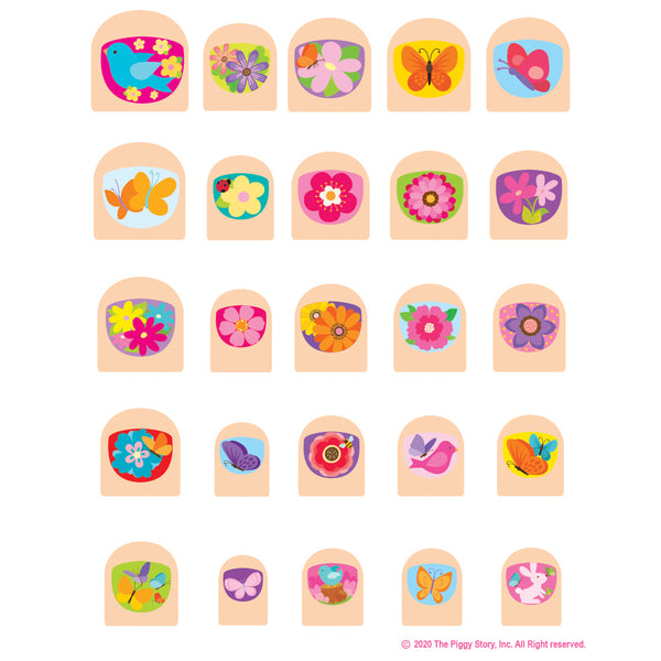 Lil' Fingers Nail Art/ Desenli Tırnak Çıkartmaları- Spring Fling