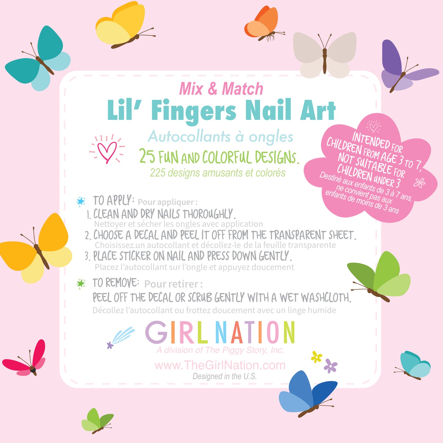 Lil' Fingers Nail Art/ Desenli Tırnak Çıkartmaları- Spring Fling