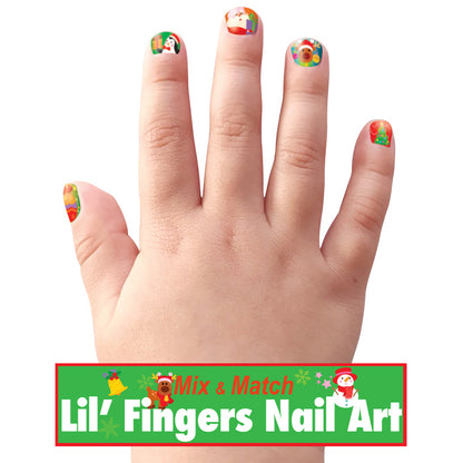 Lil' Fingers Nail Art- Holly Jolly