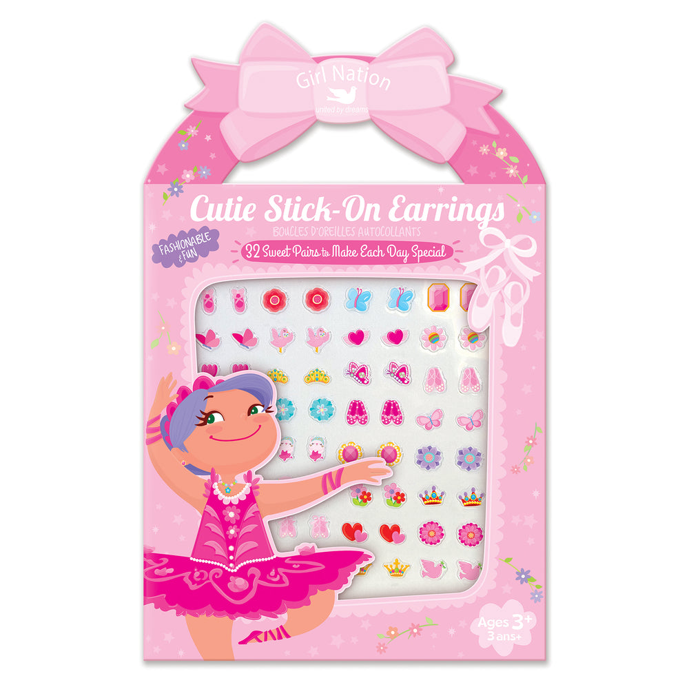 Stick-On / Yapışkanlı Küpe Seti- Pretty Ballerinas