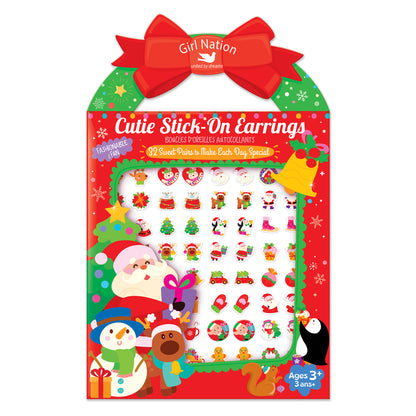 Cutie Stick-On Earrings- Holly Jolly