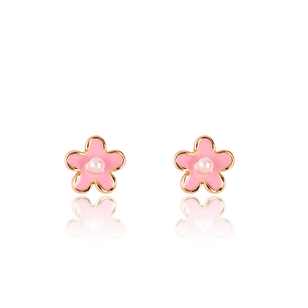 Cutie Studs / Küpe- Pink Fancy Flower