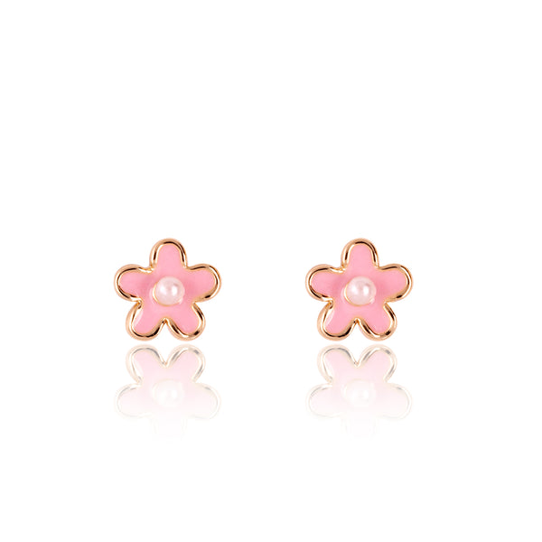 Cutie Studs / Küpe- Pink Fancy Flower