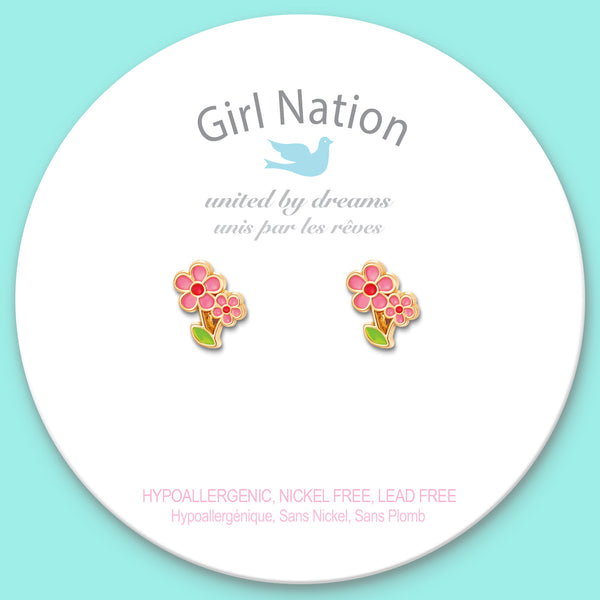 Cutie Studs / Küpe- Little Pink Flower