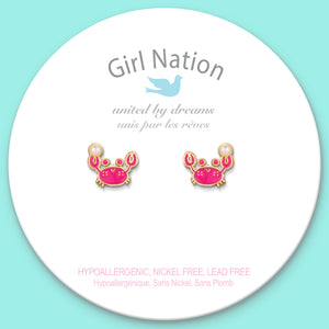 Cutie Studs / Küpe- Happy Crab