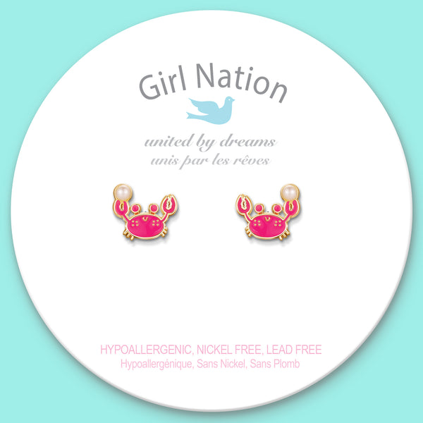 Cutie Studs / Küpe- Happy Crab