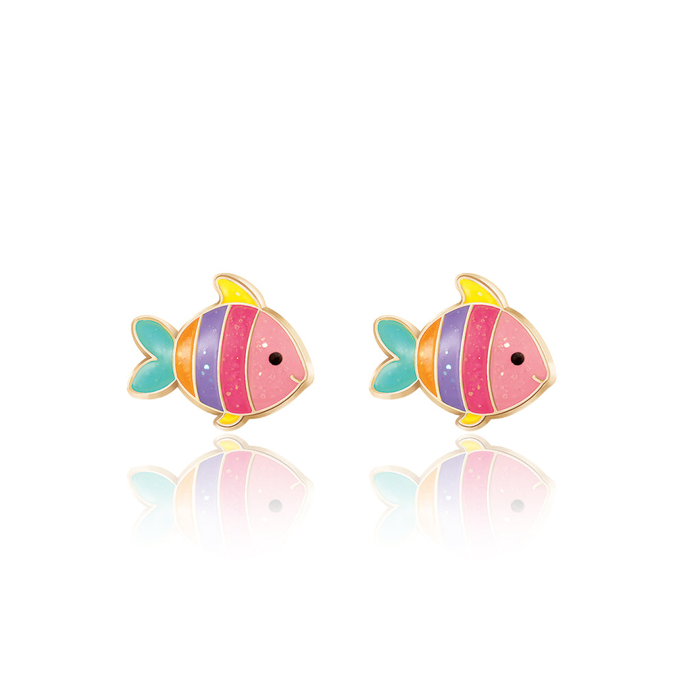 Cutie Studs / Küpe- Rainbow Fish