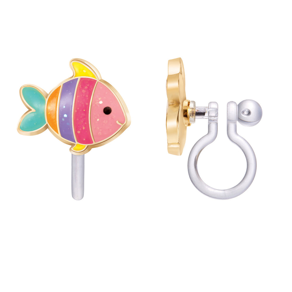 CLIP ON / Klipsli Küpe- Rainbow Fish