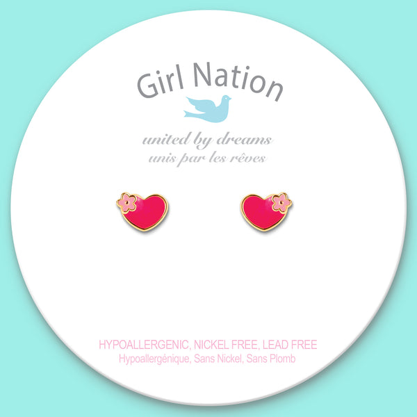 Cutie Studs / Küpe- Hearts and Flowers
