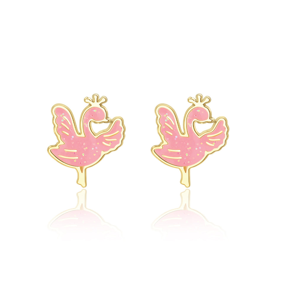 Cutie Studs / Küpe- Sparkly Swan