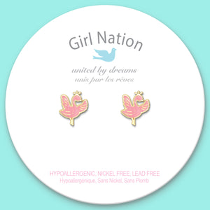 Cutie Studs / Küpe- Sparkly Swan