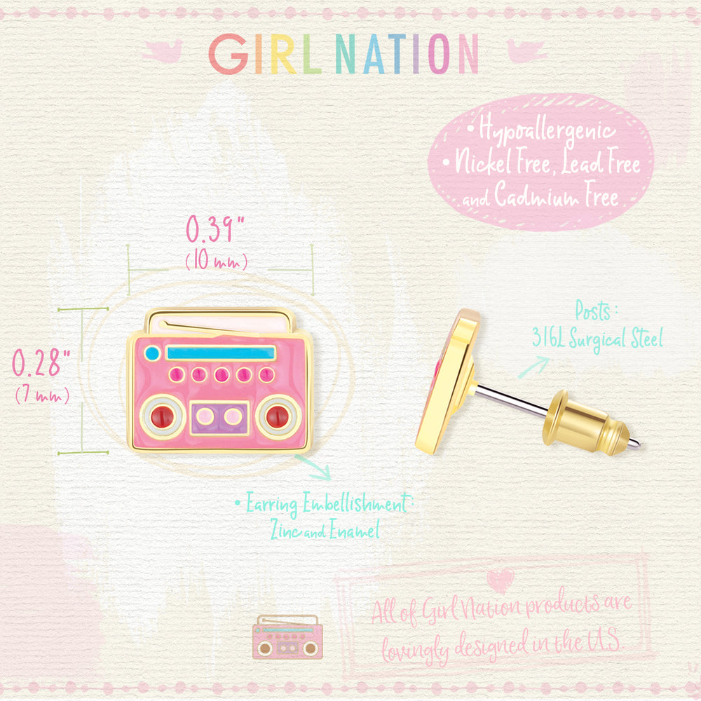 Cutie Studs / Küpe- Boom Box Beats